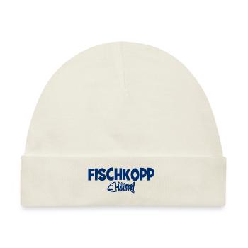 Fischkopp Fisch Fischkopf Küste Angler Fischer - Baby Premium Organic Mütze - Naturweiß - Vorne