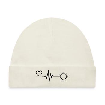 Dornenkrone Jesus Puls Herz Liebe - Baby Premium Organic Mütze - Naturweiß - Vorne
