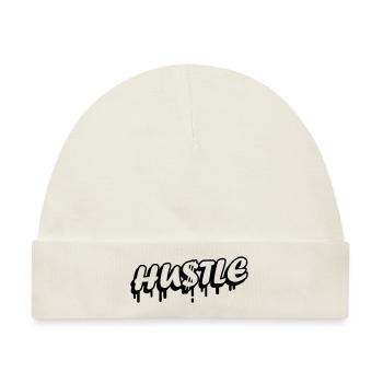 Hustle Quote - Baby Premium Organic Mütze - Naturweiß - Vorne