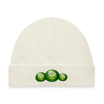 familie, melone,wassermelone,melonen - Baby Premium Organic Mütze - Naturweiß - Vorne