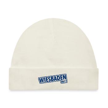Wiesbaden 0611 Vorwahl - Baby Premium Organic Mütze - Naturweiß - Vorne