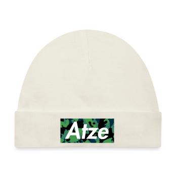 Atze Camouflage v1 - Baby Premium Organic Mütze - Naturweiß - Vorne