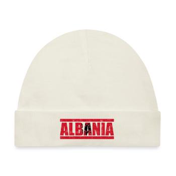 Albanien - Baby Premium Organic Mütze - Naturweiß - Vorne