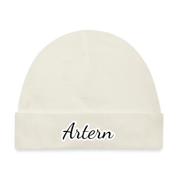 Artern - Textdesign mit Stadtnamen - Baby Premium Organic Mütze - Naturweiß - Vorne