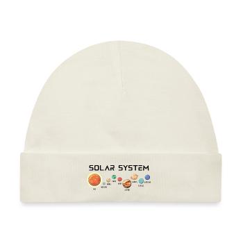 Sonnensystem mit seinen Planeten - Baby Premium Organic Mütze - Naturweiß - Vorne