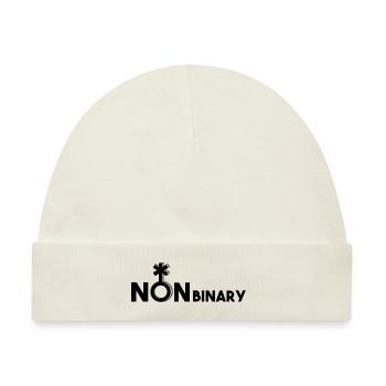 Nonbinäry Nonbinär Nichtbinär Symbol mehrfahrbig - Baby Premium Organic Mütze - Naturweiß - Vorne