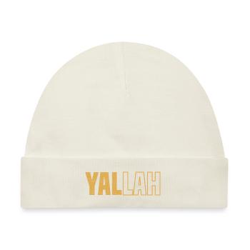 Yallah Habibi - Baby Premium Organic Mütze - Naturweiß - Vorne