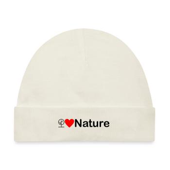 Natur Ich liebe die Natur - Baby Premium Organic Mütze - Naturweiß - Vorne
