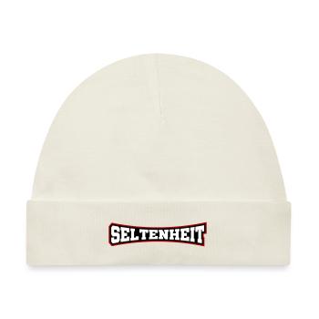 Seltenheit Selten Spruch Motto - Baby Premium Organic Mütze - Naturweiß - Vorne