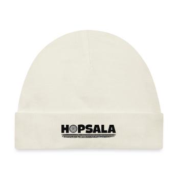 Ein lustiger Autoreifen Reifen Spruch Hopsala - Baby Premium Organic Mütze - Naturweiß - Vorne