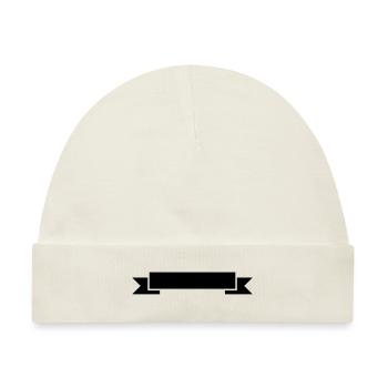 banderole symbol - Baby Premium Organic Mütze - Naturweiß - Vorne