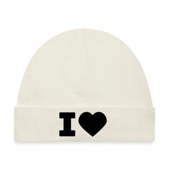 i love - Baby Premium Organic Mütze - Naturweiß - Vorne