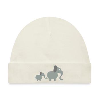 elephant and baby - Baby Premium Organic Mütze - Naturweiß - Vorne