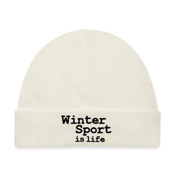 winter sport is life - Baby Premium Organic Mütze - Naturweiß - Vorne