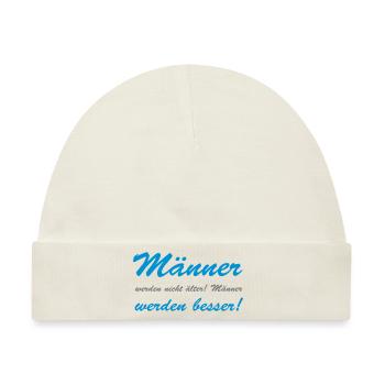 Männer werden ... besser - Baby Premium Organic Mütze - Naturweiß - Vorne