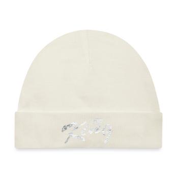King Partnerlook King & Queen Geschenk - Baby Premium Organic Mütze - Naturweiß - Vorne