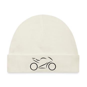 Motorrad - Superbike - Baby Premium Organic Mütze - Naturweiß - Vorne