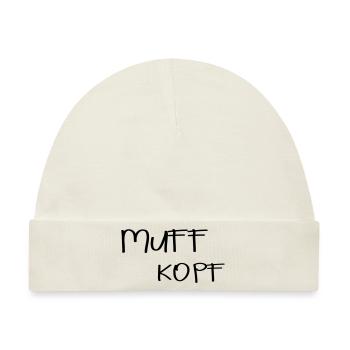 Muff Kopf - Baby Premium Organic Mütze - Naturweiß - Vorne