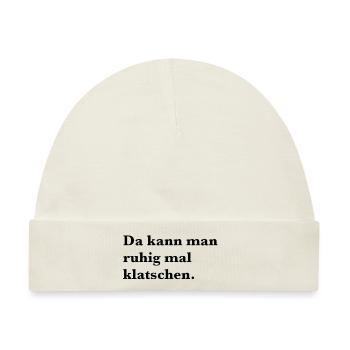 Da kann man ruhig mal klatschen - Deutschland - Baby Premium Organic Mütze - Naturweiß - Vorne