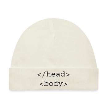 HTML Girl - Baby Premium Organic Mütze - Naturweiß - Vorne