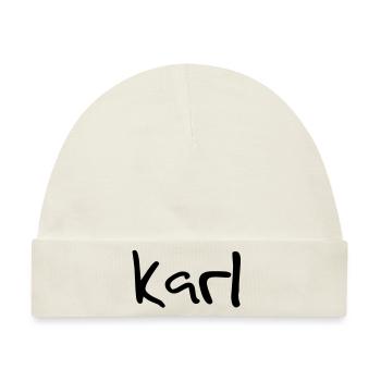 karl - Baby Premium Organic Mütze - Naturweiß - Vorne