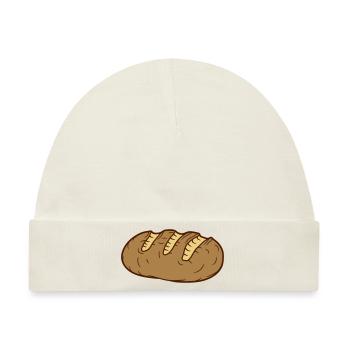 laib brot scheibe hunger toast lecker baecker back - Baby Premium Organic Mütze - Naturweiß - Vorne