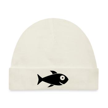 Cool Fish - Baby Premium Organic Mütze - Naturweiß - Vorne