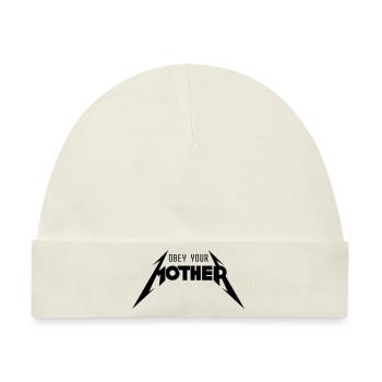Obey Your Mother_V2 - Baby Premium Organic Mütze - Naturweiß - Vorne