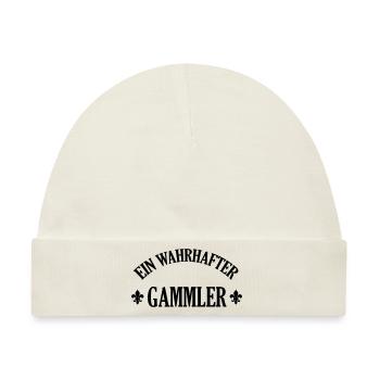 Gammler - Gammlerin - Faulenzer - Slacker - Fauler - Baby Premium Organic Mütze - Naturweiß - Vorne
