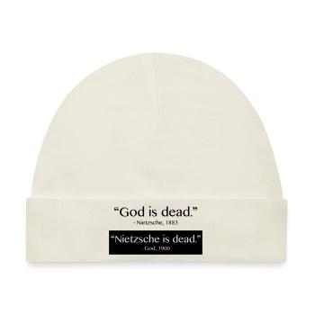God is Dead - Nietzsche is dead - Baby Premium Organic Mütze - Naturweiß - Vorne