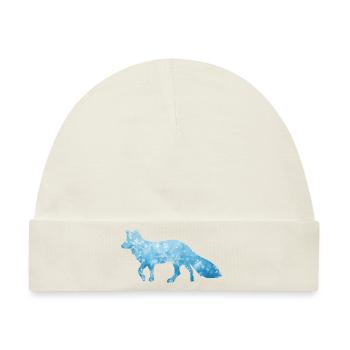 Schneefuchs Eisfuchs Fuchs / fox ice snow - Baby Premium Organic Mütze - Naturweiß - Vorne