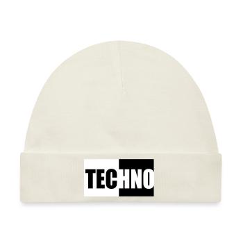 Techno - Baby Premium Organic Mütze - Naturweiß - Vorne