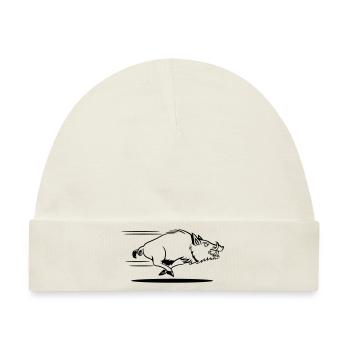 wildschwein rennen - Baby Premium Organic Mütze - Naturweiß - Vorne