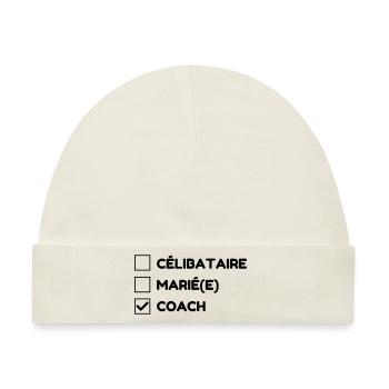 Coach / Coaching / Trainer / Sport - Baby Premium Organic Mütze - Naturweiß - Vorne