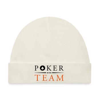 poker team - Baby Premium Organic Mütze - Naturweiß - Vorne