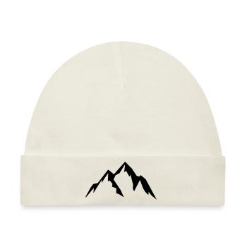 mountains - Baby Premium Organic Mütze - Naturweiß - Vorne