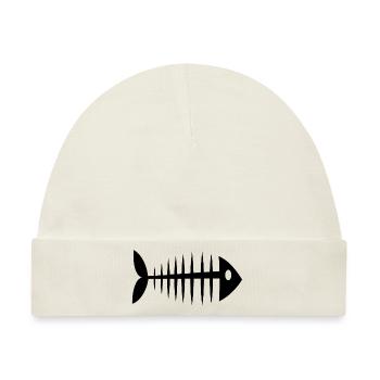Fischgräte Geschenkidee - Baby Premium Organic Mütze - Naturweiß - Vorne