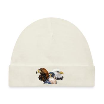 Wanderfalke und Adler - Baby Premium Organic Mütze - Naturweiß - Vorne
