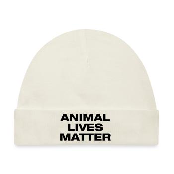 animal lives matter - Baby Premium Organic Mütze - Naturweiß - Vorne