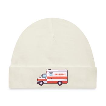 Sanitäter Krankenwagen Art - Baby Premium Organic Mütze - Naturweiß - Vorne