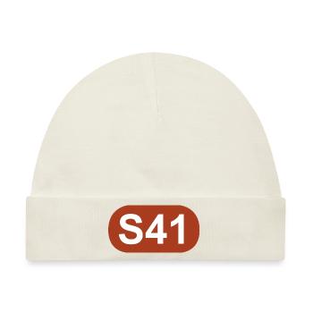 S-Bahn Berlin S41 - Baby Premium Organic Mütze - Naturweiß - Vorne