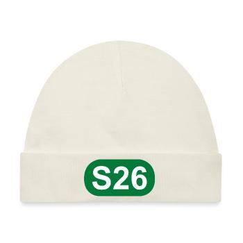 S-Bahn Berlin S26 - Baby Premium Organic Mütze - Naturweiß - Vorne