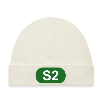 S-Bahn Berlin S2 - Baby Premium Organic Mütze - Naturweiß - Vorne