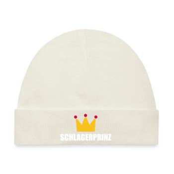 Schlagerprinz Schlagerparty Schlagermusik Geschenk - Baby Premium Organic Mütze - Naturweiß - Vorne
