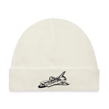 Space Shuttle - Baby Premium Organic Mütze - Naturweiß - Vorne