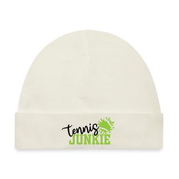 Tennis junkie - Baby Premium Organic Mütze - Naturweiß - Vorne