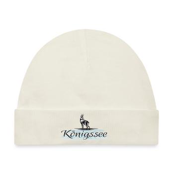 Gams am Königssee Berchtesgaden - Baby Premium Organic Mütze - Naturweiß - Vorne