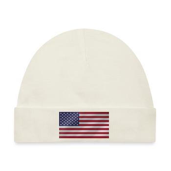 Flagge der USA - Baby Premium Organic Mütze - Naturweiß - Vorne