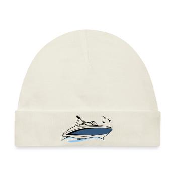 Motorboot - Baby Premium Organic Mütze - Naturweiß - Vorne