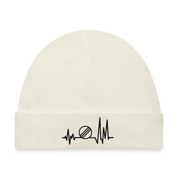 EKG Herzschlag Heartbeat Autobahn - Baby Premium Organic Mütze - Naturweiß - Vorne